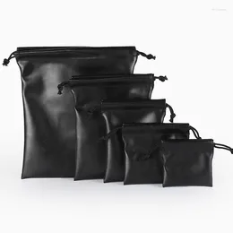 Shopping Bags 10pc PU Leather Soft Headphone Trave Digital USB Gadget Charger BAG With Your