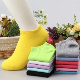 Women Socks 1 Pair Cotton Summer Atumn Spring Cute Candy Colour Boat Low Invisible Ankle For Woman Thin Sock Slippers