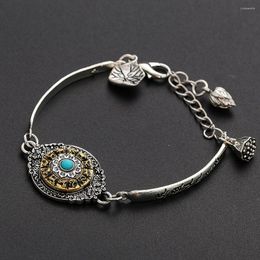 Link Bracelets Chinese Zodiac Animal Buddhist Lotus Rotatable Eight Trigrams Zinc Alloy Bracelet Lobster-claw-clasps Chain Bangle Wrist