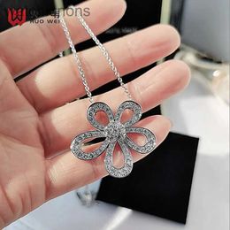 Luxury Top Grade Vancelfe Brand Designer Necklace Four Leaf Grass Sunflower Necklace for Women Plated with 18k Gold Big High Quality Jeweliry Gift