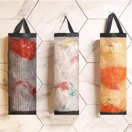 Storage Bags Kitchen Plastic Bag BagGarbage Tool For Household Shoe Covers Woven Mesh PocketWall Mounted Removable