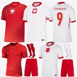 2024 2025 Poland Soccer Jerseys LEWANDOWSKI Home Away 24-25 Euro Cup Polska National Team MILIK PISZCZEK PIATEK GROSICKI KRYCHOWIAK ZIELINSKI Football Shirt Kit Men