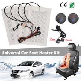 Car Seat Covers Universal 12V Heater Carbon Fibre Heat Pads Electronic 3 Levels Dual Circular Control Switch With Harness Winter Warmer