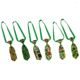 Cat Costumes 6 Pcs Pet Tie Festival Gift Decor St Patrick's Day Neck Ties Cats And Dogs Collar Cloth