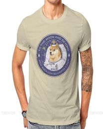 Casual Men039s TShirts Dog Crypto Virtual Currency Moon Badge Soft Sweatshirts Tees Shirt Novelty Trendy Loose Short Sleeve To2957761