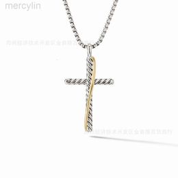 2024 Designer David Yumans Yurma Jewelry Bracelet Xx Cross Necklace Small Twisted Thread Colored Pendant