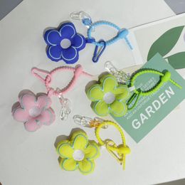 Keychains Double Sided Keychain Matching Bag Charm Flower Accessories Women Gift Cute Lanyard With Door Credencial Drop