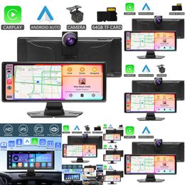 New 10.26" Dash Cam ADAS Wireless Carplay Android Auto Car DVR Wifi GPS Navigation Rearview Camera Dashboard Video Recorder