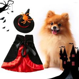 Dog Apparel Pet Cloak Evil Wizard Costume Breathable Adjustable Halloween Set For Dogs Cats Hat Accessories