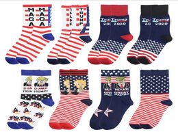 Creative Trump Socks Make America Great Again National Flag Stars Stripes Stockings Funny Women Casual Men Cotton Socks 3405971