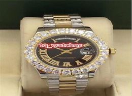 Black Dial Men039s Watches Luxury Fashion Boutique Prong Set diamond Watch Global Popular Automatic Mechanical Watch5293492