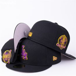 Hot Fitted hats Snapbacks hat baskball Caps All Team For Men Women Casquette Sports Hat LA Beanies flex cap with original tag size 7-8 L19
