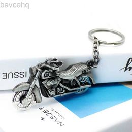 Keychains Lanyards Alloy Motorcycle Keychain Pendant Personality Key Chain For Male And Female Students d240417