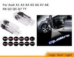 LED Car Door Logo Projection Light For AUDI a3 a4 b6 a6 c7 c5 q7 q5 a5 80 b7 b8 tt b8 RS4 RS5 RS6 S4 S5 S6 S7 RS Sline quattro5675323