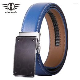 Belts Automatic For Men Luxury Designer Brand Of 2024 Cowhide Genuine Leather Black White Brown Blue B809