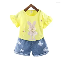 Clothing Sets Summer Fashion Baby Girl Clothes Suit Children Cute T-Shirt Shorts 2Pcs/Sets Toddler Casual Costume Outfits Kids Tracksuits