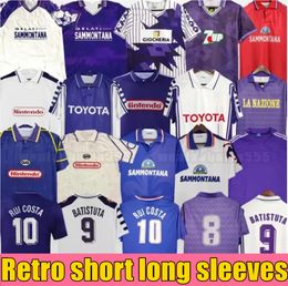 1995 1996 Retro classic Fiorentina Soccer jersey Sweatshirt 1989 90 91 92 93 97 98 99 BATISTUTA R.BAGGIO DUNGA Retro Fiorentina Football shirt chandal futbol 1998 1999