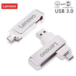 Adapter Lenovo 1TB/2TB USB3.0 Flash Drive 512GB 256GB Typec 2 In 1 High Speed Pendrive 128GB Storage Device U Stick for Table PC Laptop