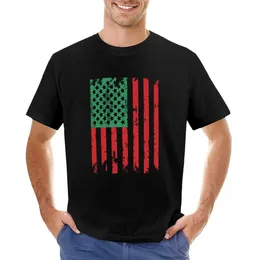 Men's Polos Juneteenth Flag T-Shirt Tops Boys Animal Print Black T-shirts For Men