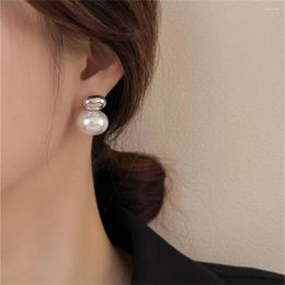 Stud Earrings Korean Design Imitation Pearl Earring Luxury Designer Stainless Steel Jewellery For Woman Pendientes Ear Valentine Gift