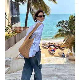 Totes Handmade Wicker Rattan Shoulder Messenger Bags Summer Straw Bag Women Handbag Bohemia Beach BagsTote Big