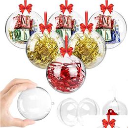 Christmas Decorations Clear Plastic Fillable Ornament Balls 4Cm To 14Cm Tree Party Wedding Drop Delivery Home Garden Festive Supplies Dhdjm