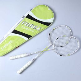 Badminton Carbon Fibre ultra-light one-piece pink green adult student badminton racket Q240417