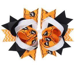 New Girls Halloween Hair Clips halloween boutique hair bows hairclips Childrens Hair Accessories Baby Boutique Bow Barrette4285619