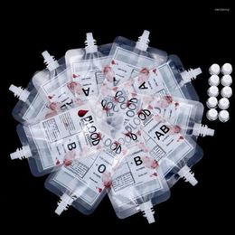 Storage Bottles 10Pcs Halloween Cosplay Drinks Container Bag Blood Props Corpses Beverage Food Water Drop