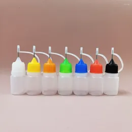 Storage Bottles 50/100/200PCS 5ml Wholesale Needle Tube Refueling Bottle Small Drop Glue Plastic Sample Oil Injection Refillable