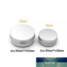 1Oz/30ml 100pcs Aluminium Cosmetic Bottle Screw Lid Round Aluminium Jar Cans Makeup Empty Lip Balm Cosmetics Container