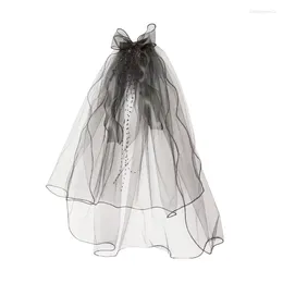 Bridal Veils Hair Bow Veil Bachelorette Party Bowknot Clip Wedding Bride Accessories Bridesmaid Barrettes