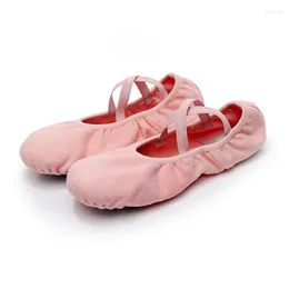 Dance Shoes Professional Elastic Canvas Soft Ballet Slippers Women Girls Children Kids Stretch Cotton Flats