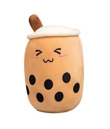 2550cm Cute Cartoon RealLife Bubble Tea Cup Shaped Pillow Super Soft Back Cushion Kids Toys Birthday Gift Stuffed Funny Boba 2011110908