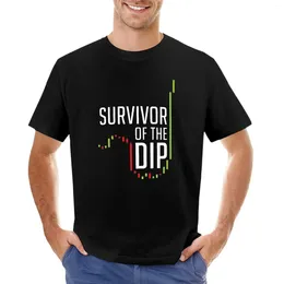 Men's Polos Survivor Of The Dip T-Shirt Vintage Kawaii Clothes Summer Tops Mens Graphic T-shirts Big And Tall