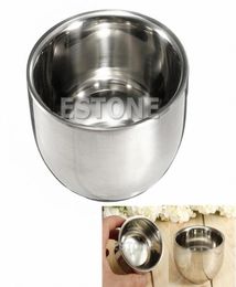 Whole New Stainless Steel Metal Shaving Shave Brush Mug Bowl Cup 72cm Cup Mat Mug Press r2Ty8385894