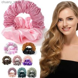 Hair Rubber Bands No heat curling rod with no heat soft curler lazy curler sleeping silk curler Y240417