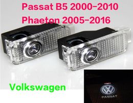 2X LED Door Warning Light With VW R R-LINE Logo Projector FOR VW Passat B5 B5.5 Phaeton Logo Ghost Shadow Lights5878865