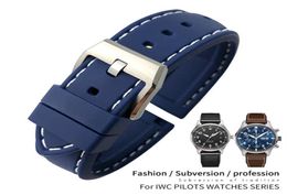 20mm 21mm 22mm Waterproof Rubber Silicone Watch Band For IWC Mark LE PETIT PRINCE Big PILOT Spitfire Timezon Portuguese Strap Brac8060151