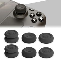 Grips 6pcs Thumb Stick Grip Cap Cover for Steam Deck FPS/TPS Chicken Eating Artifact Silicone Nonslip Thumbstick Case Accessories