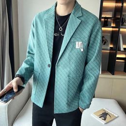 Men's Suits High Quality Blazer Korean Version Trend Simple Business Elegant Fashion High-end Casual Performance Gentleman Suit Jacket