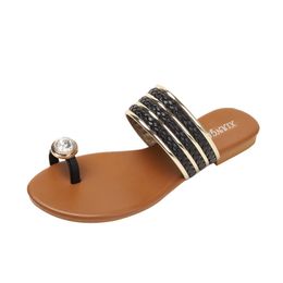 Slippers sandals slide women sandals summer low heels outdoors black brown green white shoes party shoes size 36-42 Outdoor Recreation