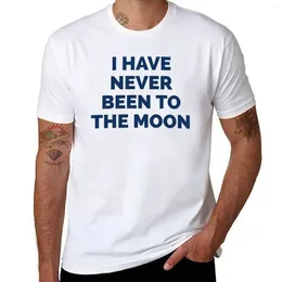 Men's Polos I HAVE NEVER BEEN TO THE MOON T-shirt Cute Clothes Korean Fashion Mens Funny T Shirts