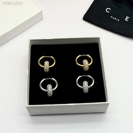 Designer Celiene Jewellery Celins Celi Jiasaijia New Round Full Diamond Earrings Light and Elegant Tiktok Live