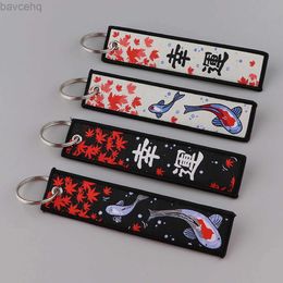 Keychains Lanyards Japanese Key Tag Good Luck Keychains for Car Motorcycles Keys Holder Keyring Women Jet Tag Fashion Jewellery Accessories Gifts d240417