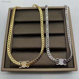 Designer Celiene Jewellery Celins Celis New French Minimalist Collarbone Necklace with Japanese and Korean Design Full Diamond Choker Wide Flat Snake Skin