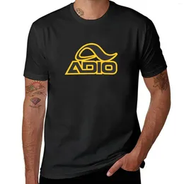 Erkek Polos Adio T-Shirt Siyahlar Hızlı kuruyan estetik kıyafetler düz siyah tişörtler erkekler