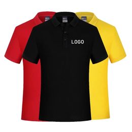 Mens shirt customizationdesign short sleeved polo shirt DIY top casual work advertising teamcommemorative polo 240408