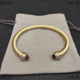Luxury David Yurma Bracelet Cable Bracelets Designer Jewellery Women Men Silver Gold Pearl Head X Shaped Cuff Bracelet David Jewelrys Christmas Gift 5MM 544
