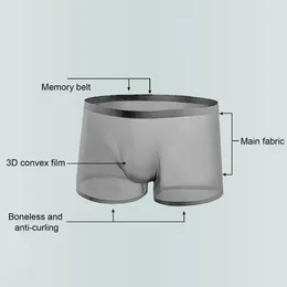 Underpants Men Shorts Briefs Men's Breathable Mesh Underwear Sexy Transparent Mid-rise Panties For Ultra-thin Comfort Seamless Style
